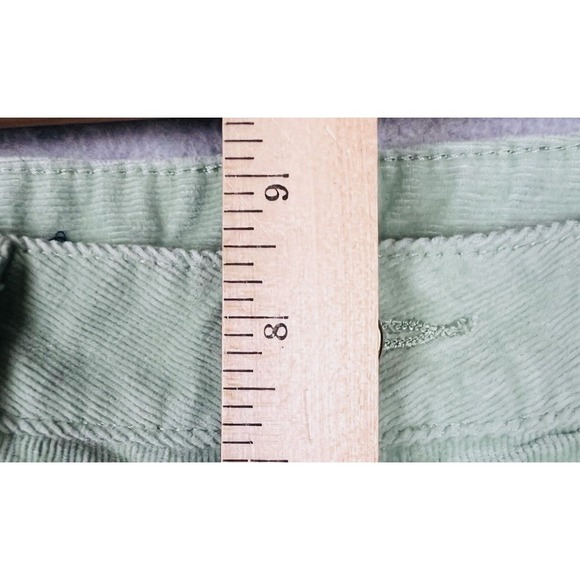 Tory Burch Women's Mint Lime Green Low Rise Ivy Super Skinny Corduroy Pants 28 - Picture 5 of 6